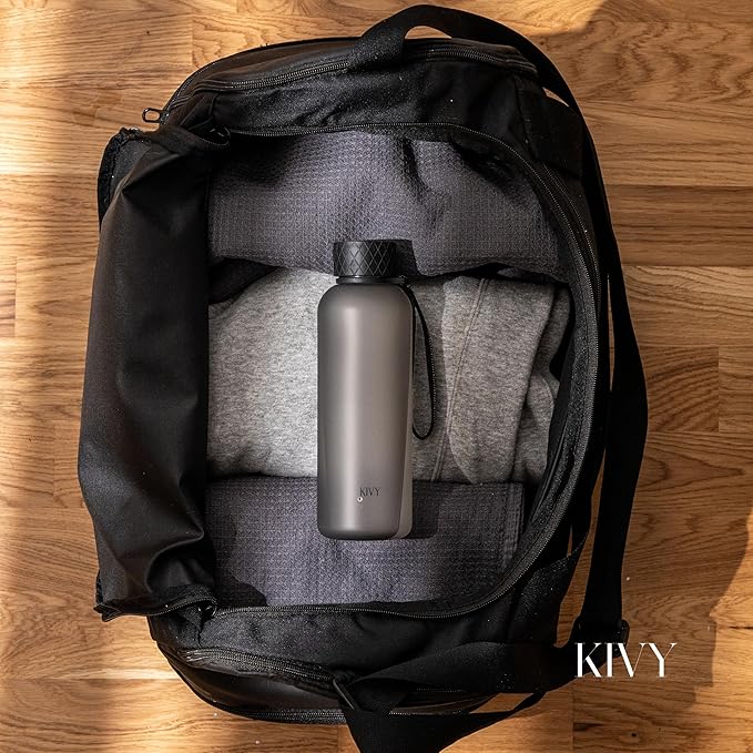 KIVY Slim Water Bottle 22oz [Lightweight & Shatterproof] - Reusable Tritan Water Bottle - Leak Proof Bottle for Women & Men - Water bottle no straw - Dishwasher Safe - BPA Free
