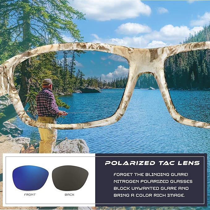 Nitrogen Polarized Wrap Around Sport Sunglasses for Men Women UV400 Driving Fishing Running Sun Glasses