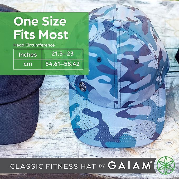 Gaiam Women's Classic Fitness Running Hat - Ponytail Hats with Quick-Dry Sweatband for Hiking & Summer Beach Vacation