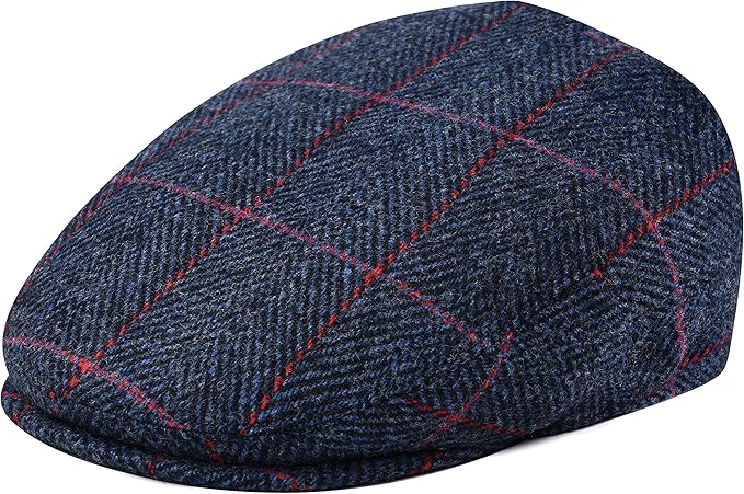 Men's Wool Tweed Newsboy Ivy Cap Gatsby Golf Flat Hat