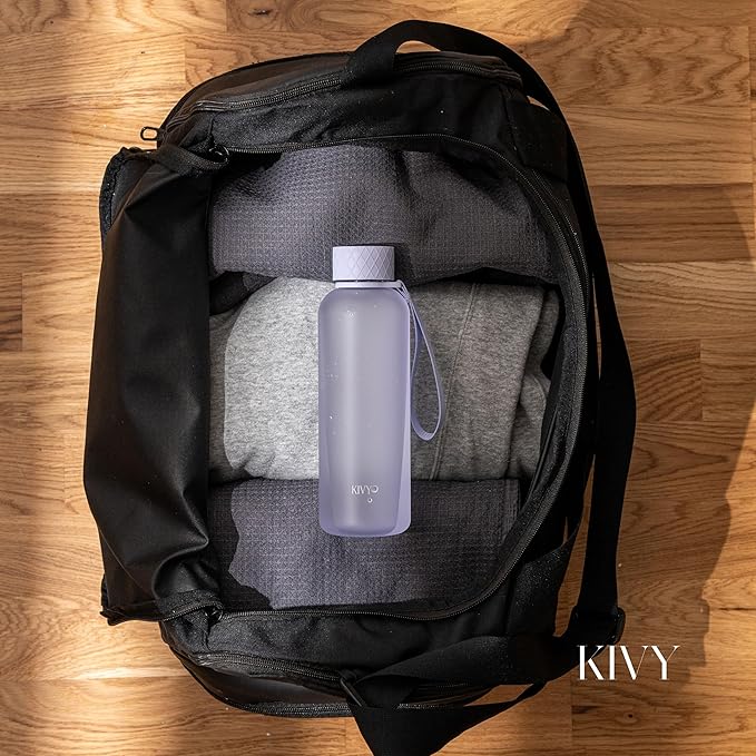 KIVY Slim Water Bottle 22oz [Lightweight & Shatterproof] - Reusable Tritan Water Bottle - Leak Proof Bottle for Women & Men - Water bottle no straw - Dishwasher Safe - BPA Free
