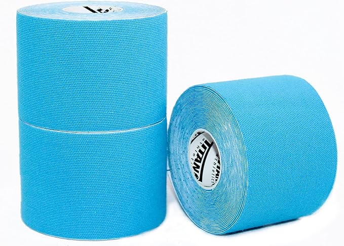 3 Rolls I Uncut I Kinesiology Tape (2 in x 16.4 ft per roll) I Premium Quality I Ideal Support for Joints and Muscles (Stretchable, Breathable & Hypoallergenic) (3 Pack, Blue)