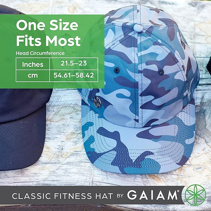 Gaiam Women's Classic Fitness Running Hat - Ponytail Hats with Quick-Dry Sweatband for Hiking & Summer Beach Vacation