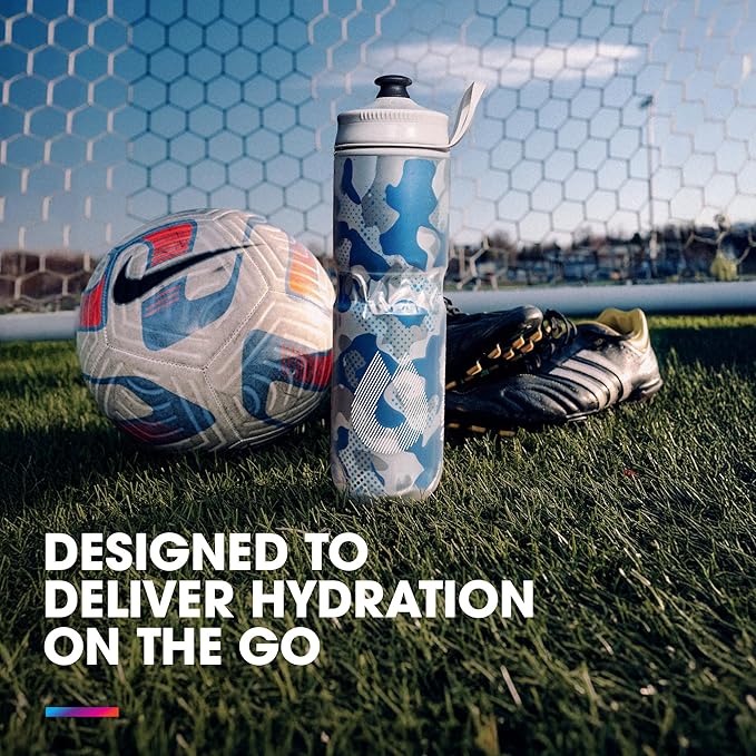 HydraPak | Polar Bottle - Polar Sport Insulated Water Bottle - BPA-Free, Sport & Bike Squeeze Bottle with Handle (Splash Gold, 700ml / 24oz)