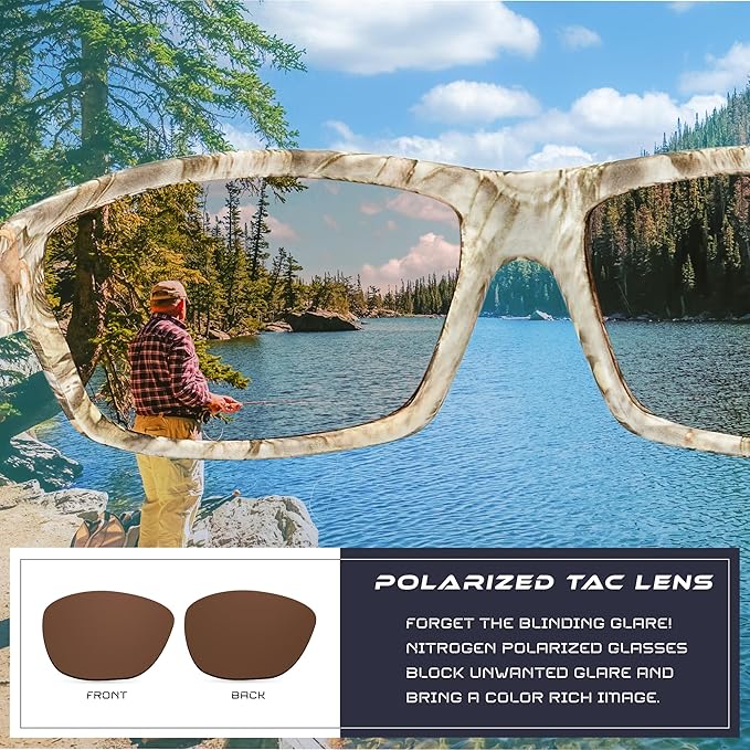 Nitrogen Polarized Wrap Around Sport Sunglasses for Men Women UV400 Driving Fishing Running Sun Glasses