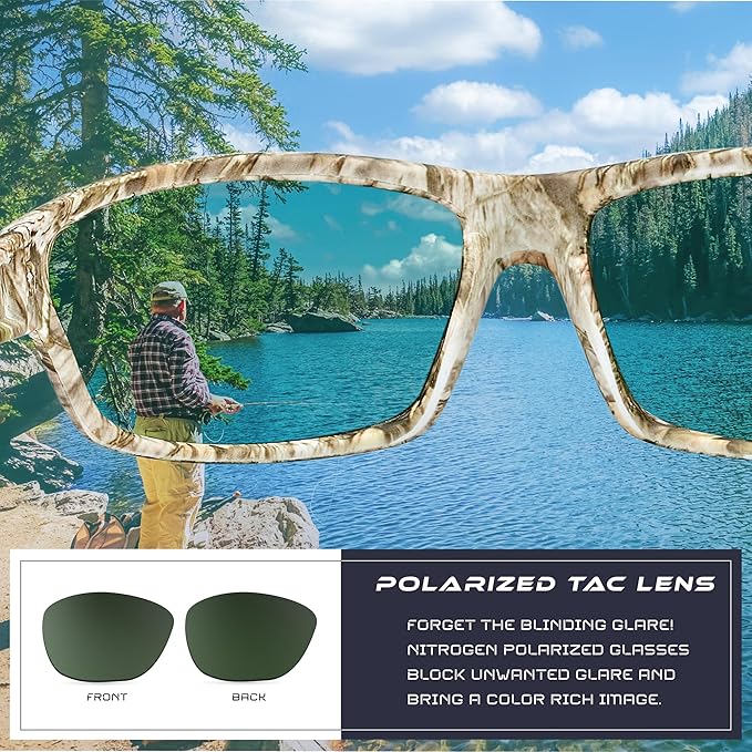 Nitrogen Polarized Wrap Around Sport Sunglasses for Men Women UV400 Driving Fishing Running Sun Glasses