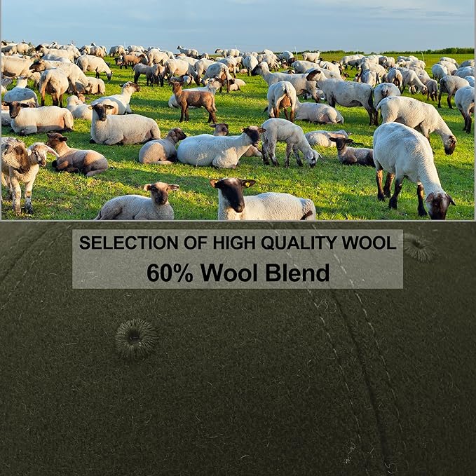 GADIEMKENSD Unstructured Wool Baseball Caps Winter Warm Hat Adjustable