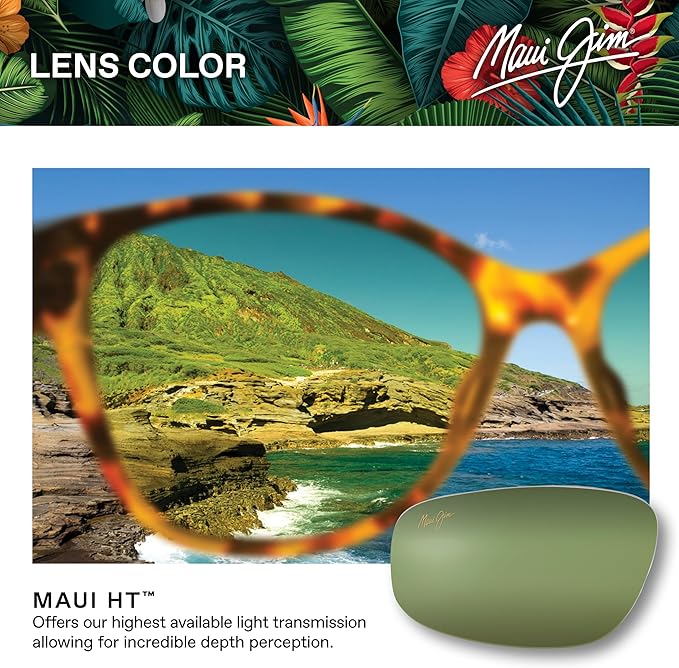 Maui Jim Polarized Men's and Women's Kenui Rectangular Sunglasses