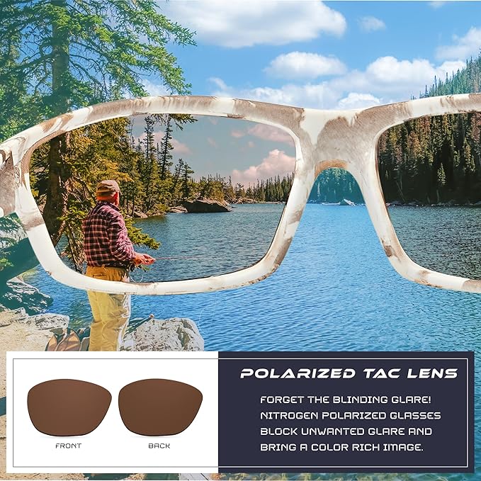 Nitrogen Polarized Wrap Around Sport Sunglasses for Men Women UV400 Driving Fishing Running Sun Glasses