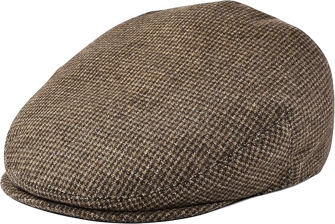 Men's Wool Tweed Newsboy Ivy Cap Gatsby Golf Flat Hat