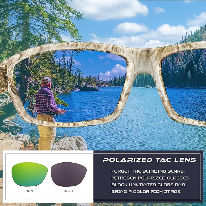 Nitrogen Polarized Wrap Around Sport Sunglasses for Men Women UV400 Driving Fishing Running Sun Glasses