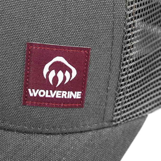 Wolverine Trucker Hat | Mesh Back | Snapback | Adjustable | Rugged | Durable | Workwear